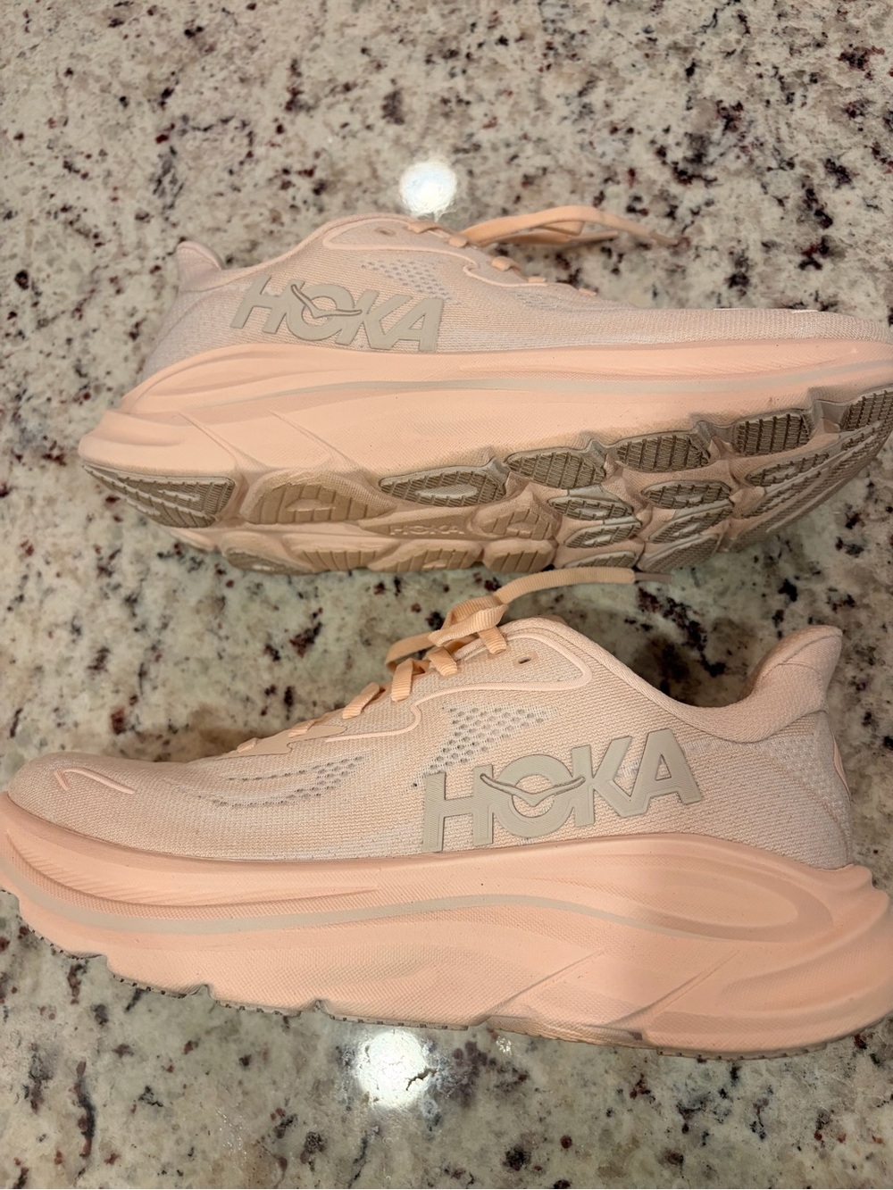Hoka Women's Pale Peach Athletic Running Shoes from Free People - Picture 4 of 9
